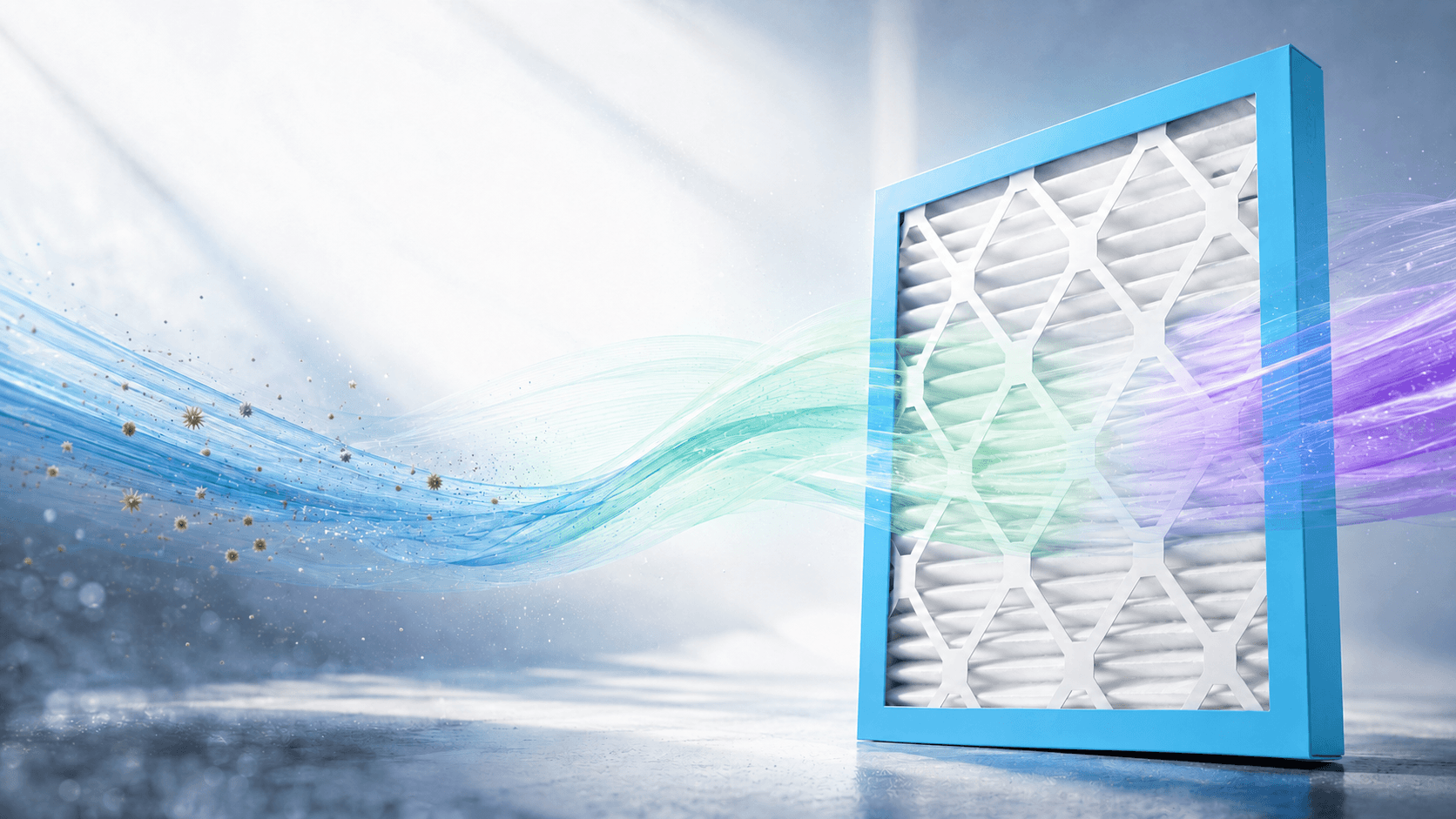 KALERO premium air filter with filtered air flowing through it