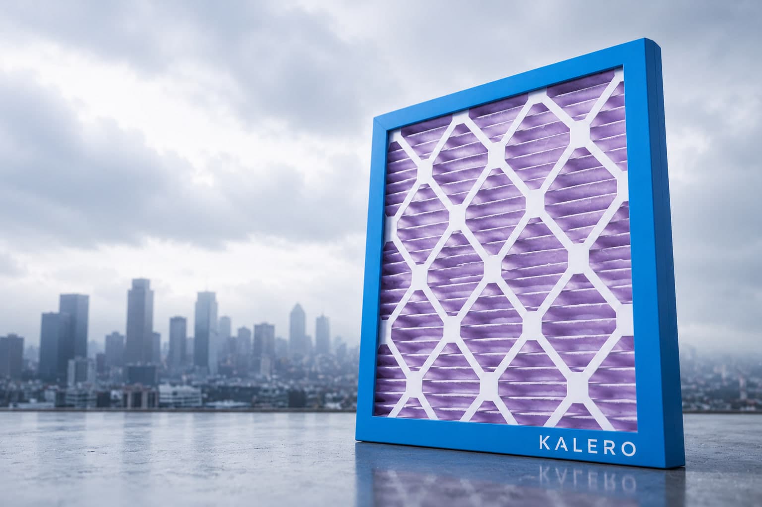 KALERO MERV 13 filter, smoke, smog and city air.